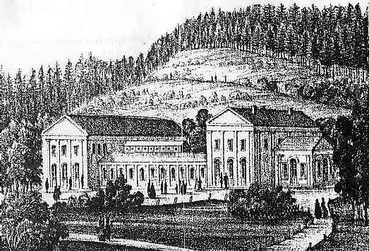Nové láznì ve své druhé podobì sloužily v letech 1841-1867. Stály v podstatì na stejném místì, pouze prodlouženy západním smìrem. Obì rohové stavby mìly po tøech vchodech a po tøech oknech v patøe.
