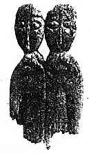 Dvouhlavá kultovní figurka ze slovanské osady na rybáøském ostrovì v jezeøe Tollensee