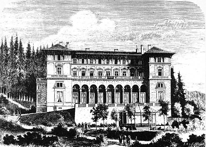 Petzoldtovo CASINO - proslul hotel, kter hostil svho asu destky slavnch osobnosti a len panovnickch rod, v dob Straussova pobytu 1890