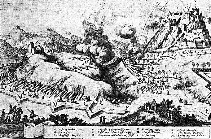 Na obrzku "Obleen pevnosti Hohentwielu 1641" vidme vlevo csask leen (tbor), podobajc se nmi objevenm "ancm" (pkopm a jakmsi zemnm psm); tebae vidme, e stany nestoj nad nimi, ale vedle.